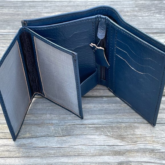 Handmade Leather Wallet Men Card Holder Purse Genuine Leather Bi fold Wallet - Picture 8 of 14